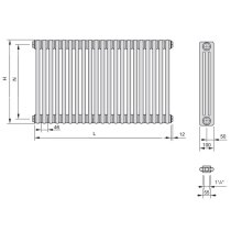 Grzejnik Zehnder Charleston 3060-22