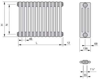 Grzejnik Zehnder Charleston 4050-14