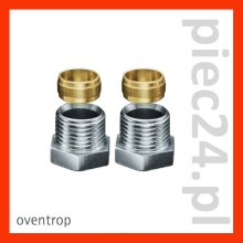 Oventrop Złączka zaciskowa podwójna do rurki złącznej 1 / 2"x15 mm