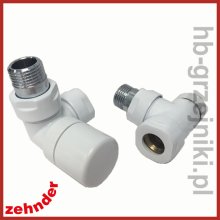 Zestaw zaworowy Zehnder kolanowo-kątowy (typ I i G) z głowicą termostatyczną