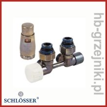 Zintegrowane przyłącze kątowe Duo-plex Mini z głowicą termostatyczną TECHNOLINE 