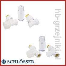 Zestaw termostatyczny kątowy lub prosty Mini 1 / 2" x 1 / 2" z głowicą termostatyczną